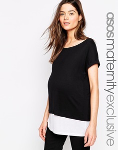 Двухслойная футболка для кормления ASOS Maternity