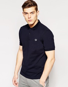 Зауженное однотонное поло Fred Perry - Синий