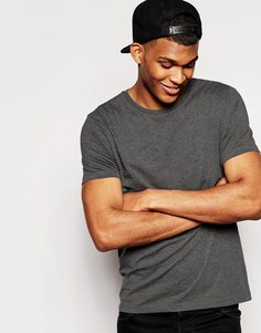 Футболка с круглым вырезом ASOS - Угольный меланжевый