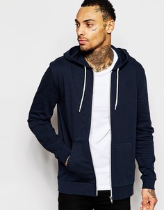 Худи на молнии ASOS - Темно-синий