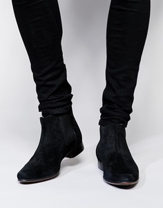 Замшевые ботинки ASOS Chelsea - Черный замшевый