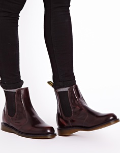 Бордовые ботинки челси Dr Martens Kensington Flora - Вишнево-красный