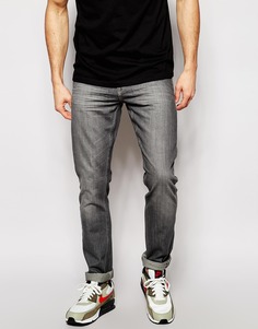 Серые выбеленные джинсы слим Blend Twister - Светло-серый