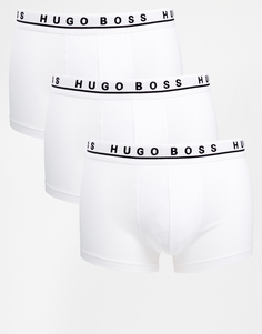 3 пары белых боксеров-брифов Hugo Boss - Белый