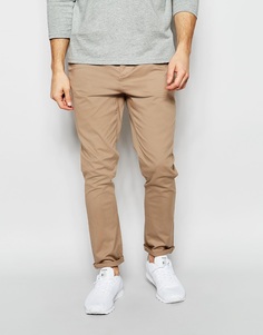 Cуженные книзу чиносы ASOS - Stone