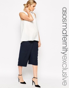 Юбка-шорты для беременных ASOS Maternity - Темно-синий