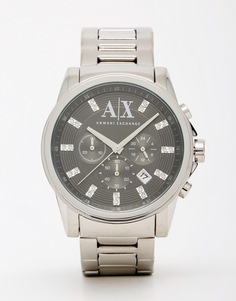 Часы с браслетом из нержавеющей стали Armani Exchange AX2092 - Серебряный