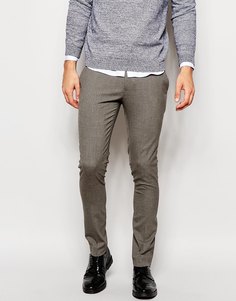 Супероблегающие строгие брюки ASOS - Серый