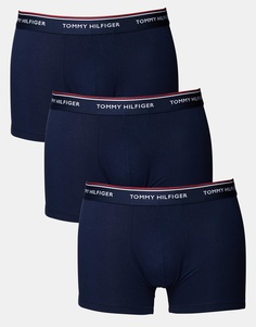 3 пары удлиненных стретчевых боксеров-брифов Tommy Hilfiger - Темно-синий