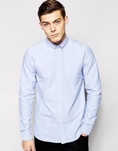 Серая оксфордская рубашка зауженного кроя Fred Perry - Light smoke
