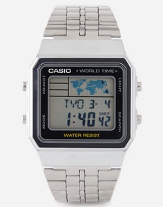 Многофункциональные серебристые часы Casio A500WEA-1EF - Серебряный