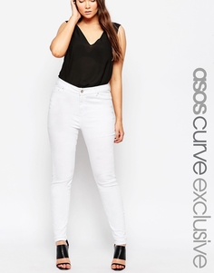 Белые джинсы скинни ASOS CURVE Ridley - Белый