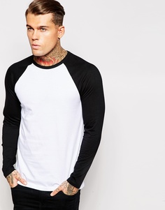 Лонгслив с контрастными рукавами реглан ASOS
