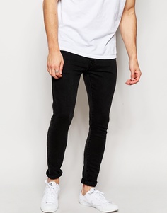 Черные супероблегающие джинсы Brooklyn Supply Co - Выбеленный черный