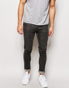 Серые супероблегающие джинсы ASOS - Умеренный серый