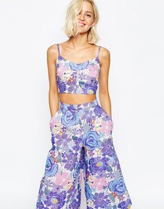 Жаккардовый укороченный топ в стиле 60‑х ASOS - Мульти