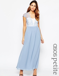 Платье макси с кружевом ASOS PETITE