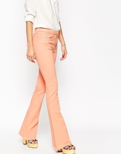 Расклешенные джинсы с необработанным краем ASOS - Розовый