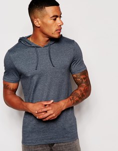 Стретчевая облегающая футболка с капюшоном ASOS - Salute