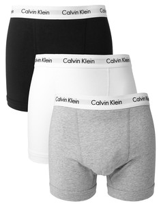 3 пары эластичных хлопковых боксеров‑брифов Calvin Klein - Мульти