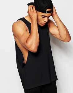 Майка с заниженными проймами ASOS - Черный