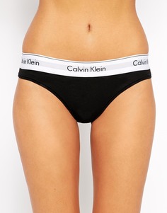 Хлопковые плавки-бикини Calvin Klein - Черный
