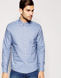 Небесно-голубая рубашка-оксфорд с длинным рукавом ASOS - Синий