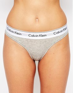 Стринги из хлопка Calvin Klein Modern - Серый вереск