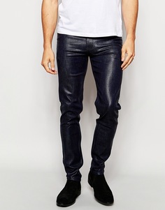Джинсы скинни из искусственной кожи ASOS - Indigo - индиго