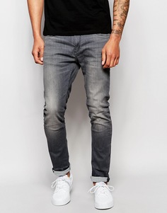 Черные эластичные джинсы скинни Jack &amp; Jones - Выбеленный черный