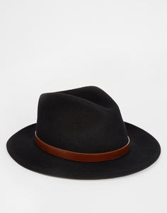 Мягкая фетровая шляпа Brixton Messer - Черный