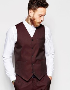 Узкий жилет ASOS - Burgundy