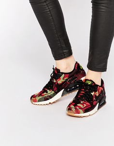 Кроссовки с камуфляжным принтом Nike Air Max 90 - Яркий цитрон