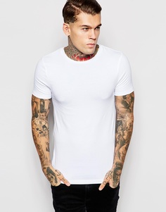 Облегающая футболка с круглым вырезом ASOS - Белый