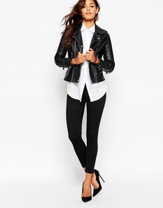 Эластичные укороченные брюки скинни ASOS - Черный