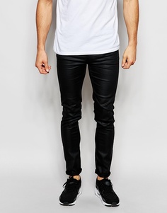 Черные супероблегающие джинсы Cheap Monday - Черный с покрытием