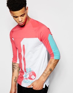 Футболка с рукавами 3/4 и принтом Pink Dolphin - Белый