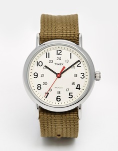 Часы с нейлоновым ремешком Timex Originals Weekender - Зеленый