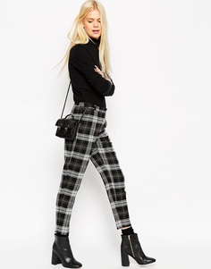 Укороченные брюки-сигареты в клетку ASOS Premium - В клетку