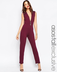 Комбинезон без рукавов ASOS TALL - Темно-бордовый