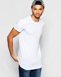 Удлиненная футболка Jack &amp; Jones - Белый
