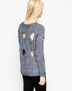Джемпер с вырезами ASOS - Деним