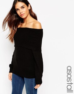 Джемпер с открытыми плечами ASOS TALL - Кремовый