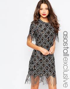 Коктейльное платье с пайетками ASOS TALL Premium - Черный