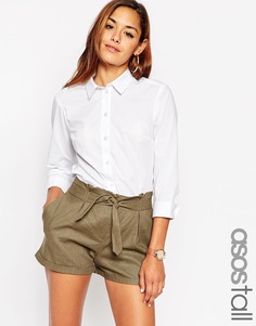 Белая рубашка с рукавами 3/4 ASOS TALL - Белый