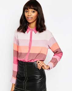 Блузка в полоску пастельных цветов ASOS - Мульти