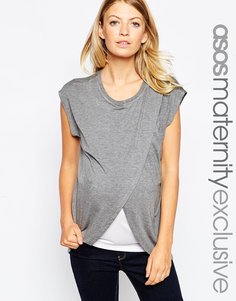 Футболка с запахом для кормящих мам ASOS Maternity