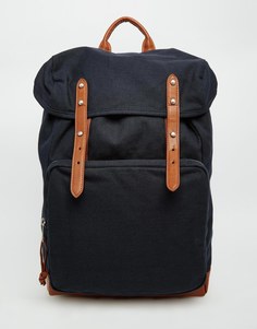 Рюкзак с контрастными ремешками ASOS - Темно-синий