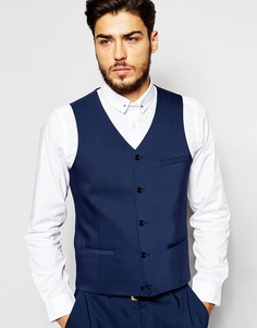 Жилет кроя слим ASOS - Темно-синий