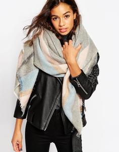Oversize-шарф из ткани пастельного цвета в елочку ASOS - Пастели